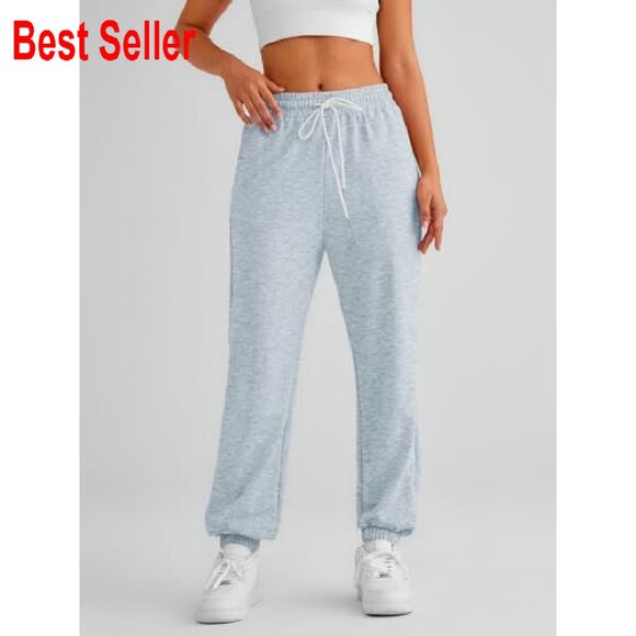 Women's Athletic Joggers Lounge Pants Cinch Bottom Comfortable Sweatpants - Picture 4 of 8